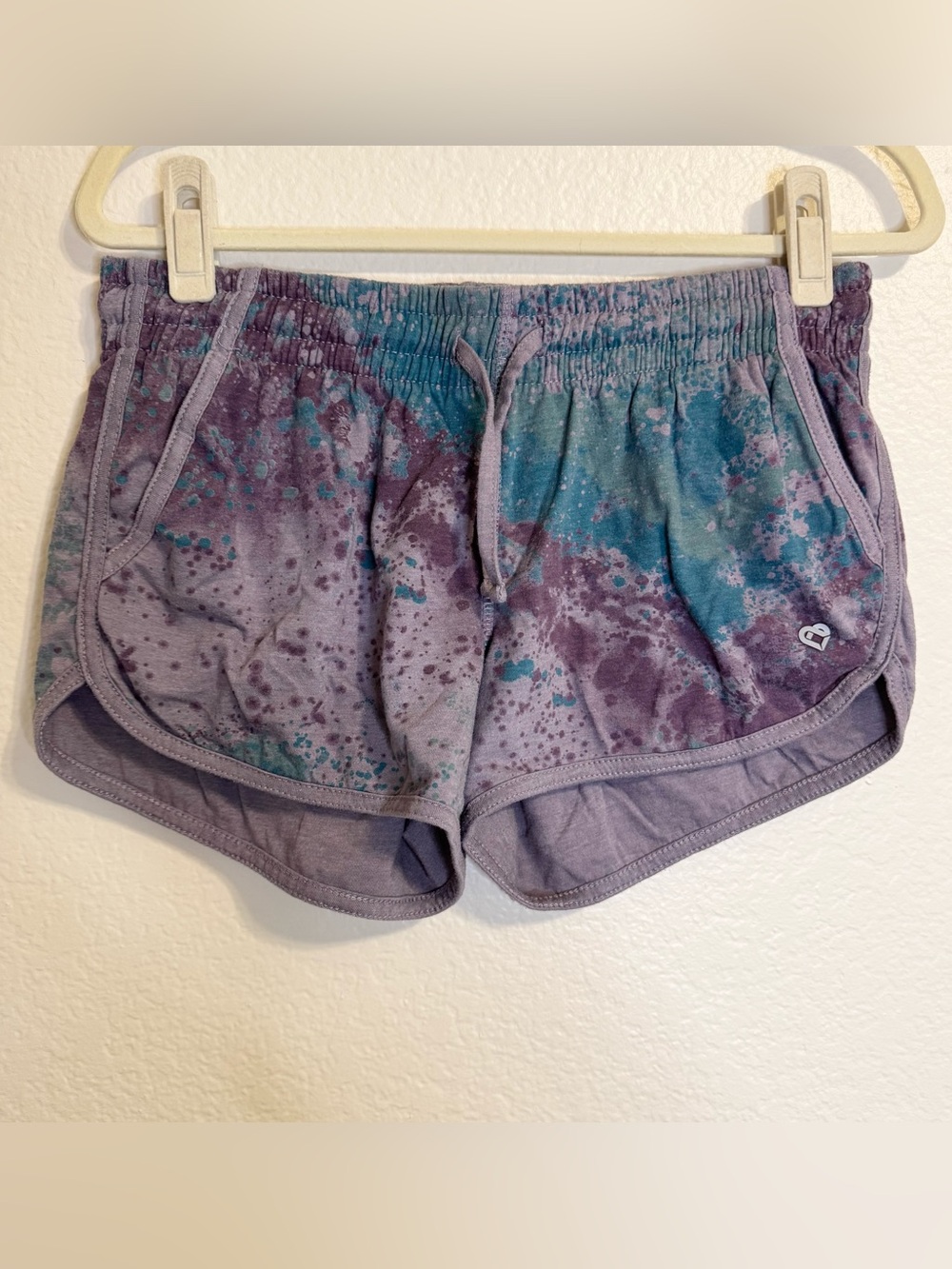 Colosseum Purple & Teal Tie-Dye Splatter Athletic Shorts - M